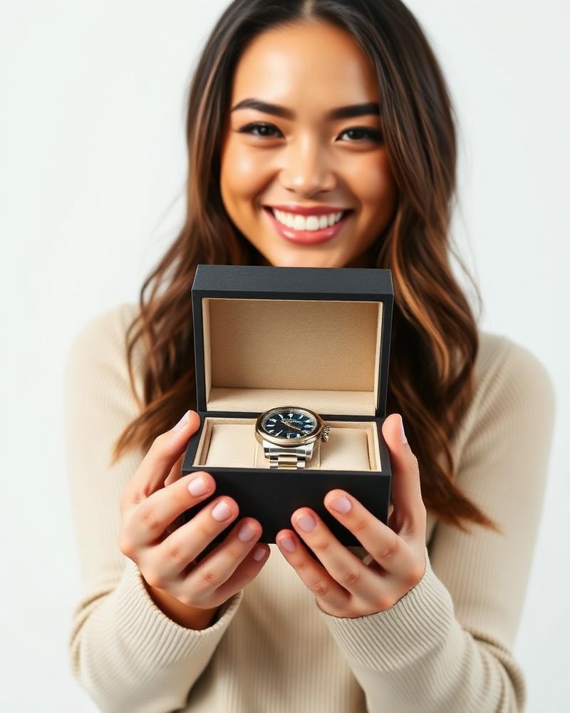 Aisha receiving a Patek Philippe Nautilus