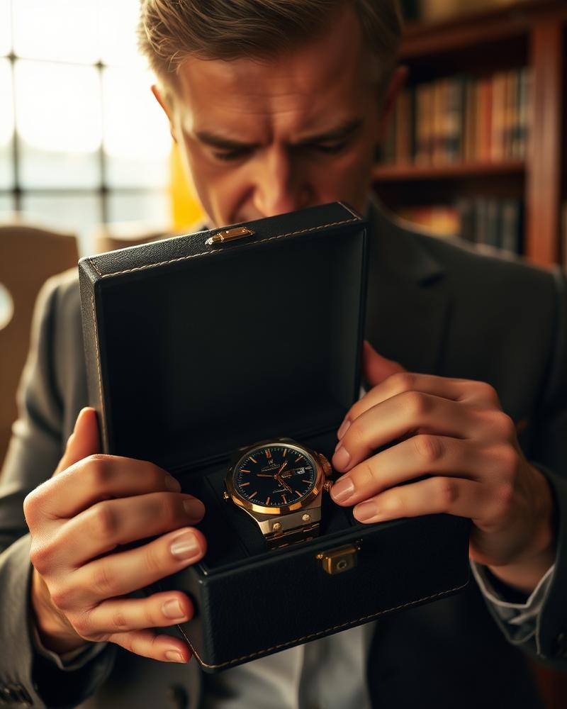 Daniel receiving a Audemars Piguet Royal Oak